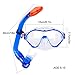 Kids Snorkel Set, Children Anti-Fog Diving Mask Swimming Goggles Semi-Dry Snorkel Equipment Snorkeling Packages Swimming Gear for Youth Boys Girls Age 5-10 (Blue)
