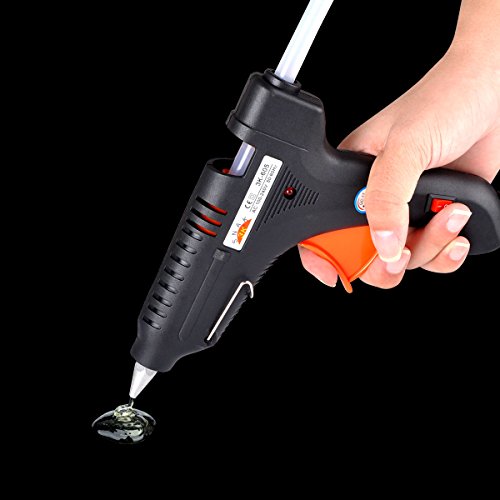 100% Safe Hot Melt Glue Gun with Rapid Heating Technology Flexible Trigger for DIY Small Arts Craft Projects Household& Sealing and Quick Repairs 100W (10pcs Glue Sticks & Carry Case)
