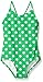 Kanu Surf Girls' Melody Beach Sport one Piece Swimsuit, Suzie Green Dot, 2T