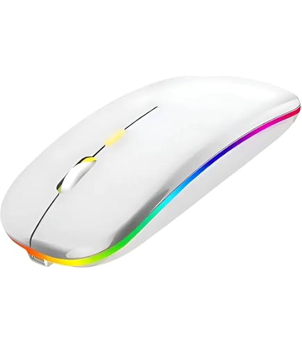 Mouse Sem Fio Recarregável Bluetooth 2.4GHz – RGB Colorido