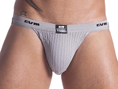 Gym 1" Waistband Swim/Run Jockstrap (Small, Grey)