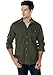 CQR Men's Flannel Long Sleeved Button-Up Plaid All Cotton Brushed Shirt, Solid(hof110) - Hunter Green, X-Large