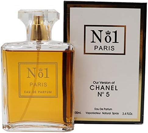 NO.1 CHANTE, Our Version of CHANEL NO.5, Eau de Parfum Spray for Women, Perfect Gift, Elegant, Daytime and Casual Use, for all Skin Types, a Classic Bottle, 3.4 Fl Oz