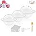 Whonline 36 Pieces 3 Sizes DIY Plastic Bath Bomb Mold 18 Set for Homemade Bath Bombs with 100 Shrink Warp Bags