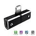 Alquar Dual Lightning Splitter Adapter, Supports for iPhone 7/7 Plus/8/8 Plus/X & iPad iOS 11 or Later, Headphone Jack Audio & Charge Cable at the same time