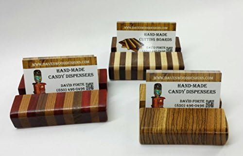 Wood Business Card Holder, Wooden Desk/Office Display, Domestic & Exotic Woods - DavesWoodDesigns