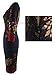 Vfemage Womens Elegant Flower Print Casual Party Cocktail Bodycon Dress