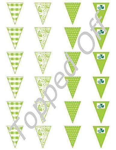 24 Macmillan Cancer Support - Coffee Morning edible bunting on fondant ...