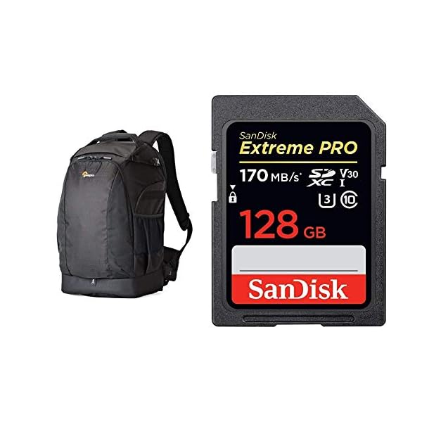 Lowepro Flipside 500 AW II Kamera-Tasche schwarz & SanDisk Extreme Pro SDXC UHS-I Speicherkarte 128GB (V30…