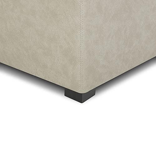 CHITA Storage Ottoman Cube with Tray,Footrest Stool Seat Serve as Side