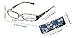 SOOLALA 2-Pair Designer Fashionable Spring Hinge Rectangular Reading Glasses w/Matching Pouch, BluePurple, +1.5