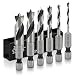 NEIKO 11401A Stubby Drill Bit Set for Wood, 6 Piece | 1/4-Inch Quick Change Hex Shank | 4241 HSS Steel primary