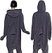 Silver Lilly Unisex Adult Pajamas - Plush One Piece Cosplay Shark Animal Costume