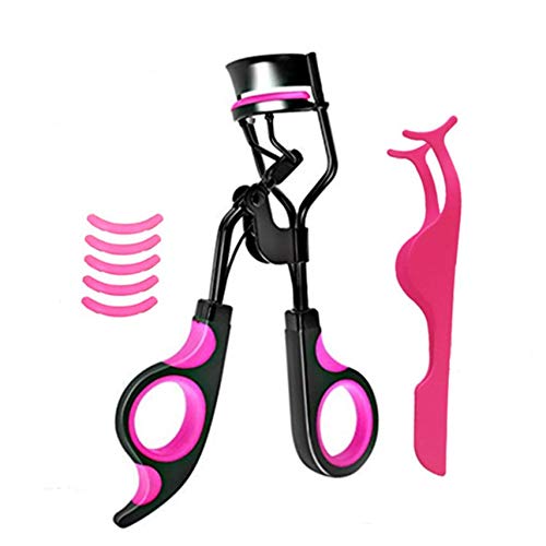UPZHIJI Eyelash Curler, Beauty Eye Lashes, with FREE Silicone Refill Pads and FREE False Eyelashes Tweezers.Fits All Eye Shapes