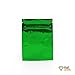 Resealable Mylar Smell Proof Ziplock 3x4 Bags x 100 Pcs (Metallic IRISH GREEN, 2.9 x 3.9 in / 7.5 x 10cm) for Food Storage, Sample, Cute Packaging by HallGEMs