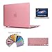 Macbook 12 Retina Case,TECOOL Hard Plastic Shell with Screen Protector and Keyboard Cover for MacBook 12 inch Retina Model:A1534 (Pink)