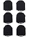 VERO MONTE 6 Pairs Womens Toe Topper Socks - No Show Half Socks (6-9, Black) 46121