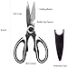 Heavy Duty Kitchen Scissors - Best Stainless Steel Kitchen Shears By Chef Jacques - Multi-Purpose, Large, Super Sharp with Soft Grip Handles - Black (eBook Included)
