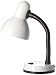 Simple Designs LD1003-WHT Basic Metal Flexible Hose Neck Desk Lamp, White