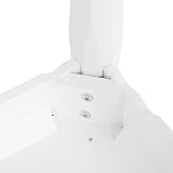 WOLTU White Padded Dressing Table Stool Baroque Style 37x28x44.5cm MB6095ws view 8
