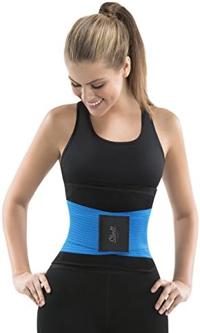 Sbelt Thermal Waist Trainer Slimming Belt – Women’s Slimming Body Shaper Trimmer for an Hourglass Shape (Blue, 2X-Large/3X-Large)