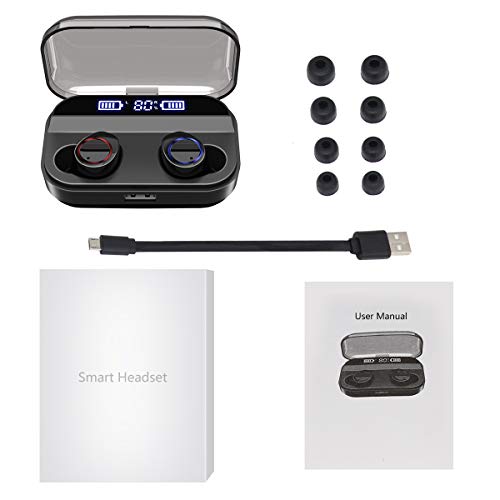 Latest Wireless Earbuds, RegeMoudal Wireless Bluetooth Earbuds with Charging Display, IPX7 Waterproof and Built-in Microphone, Bluetooth 5.0 Hi-Fi Stereo Sound with 4000mAH Charging Case