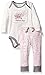 Burt's Bees Baby Baby Boys Watercolor Organic Bodysuit + Pant Set, Vanilla Cream, 3-6 Months