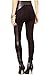 Lotsyle Womens Faux Leather Joint Leggings High Waist Stretch Panel Black Pants (XXL)