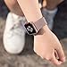ADWLOF Compatible for Apple Watch Band 42mm 44mm,Stainless Steel Mesh Sport Wristband Loop with Strong Magnetic Closure Strap for iWatch Series 1,2,3,4,5,Rose Gold