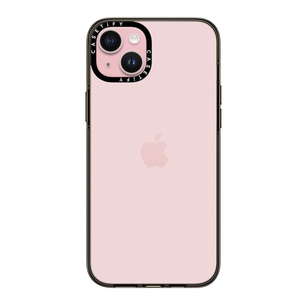 CASETiFY Compact Case for iPhone 15 Plus [Lightweight / 4ft. 2X Military Grade Drop Protection/Slim] - Clear Black — image 1