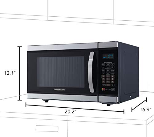 Farberware Gourmet FMO11AHTBKJ 1.1 Cu. Ft. 1100-Watt Microwave Oven with Smart Sensor Cooking and Inverter Technology, ECO Mode and Blue LED Lighting, Stainless Steel - Thumbnail 7