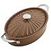 Rachael Ray Cucina Nonstick Sauce Pan/Saucepan/Oval Sauteuse with Lid, 5 Quart, Mushroom Brown