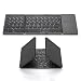 Foldable Bluetooth Keyboard, Jelly Comb Pocket Size Portable Mini BT Wireless Keyboard with Touchpad for Android, Windows, PC, Tablet, with Rechargable Li-ion Battery