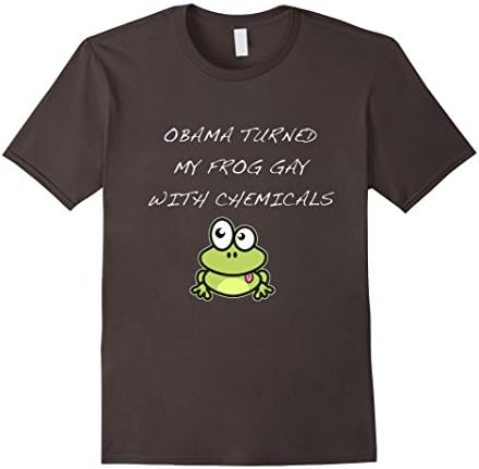 Men's Obama Turned My Frog Gay With Chemicals T Shirt Large Asphalt