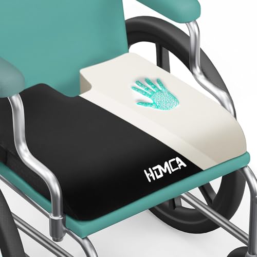 HOMCA Anti-decute Cushion for Wheelchair, Coccyx Memory Foam Cushion, Seat Cushion for Office, Car, Sofa, Home, Relieves Leg Pressures, Relaxation and Comfort, 40 x 45 x 7.5 cm