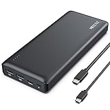 USB C Power Bank, MEBUYZ PD Portable Charger 20000mAh Battery Pack 45W Ultra Fast Charging for iPhone 8/Plus/X, Macbooks and More [2 USB Output 1 Type-C Input & Output, 1 Type-C Cable Free]