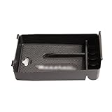 Fontic Armrest Secondary Storage Box Glove Pallet Center Console Tray with Non-Slip Mat for 2014-2017 Ghibli,2016 Levante