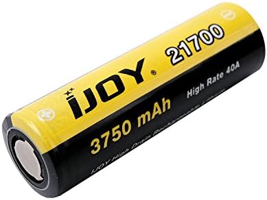 iJoy 21700 Battery 3750 mAh 40 A 3.7 V High Performance Battery Flat Top Ideal for sub-ohm, steam, RC model building and powertool batteries.