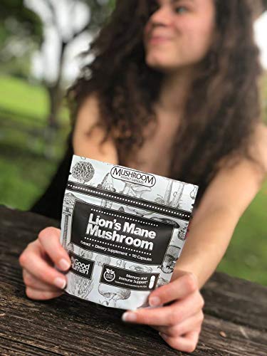 Lions Mane Mushroom Capsule Supplement: 500 Milligram Supplements with Organic Lion\'s Mane Extract - Brain Boost for Memory and Mental Clarity - Immune and Nervous System Support Pills 90 Capsules