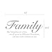 Family Like Branches On A Tree - Quote Lettering Decal Wall Decal - Black
