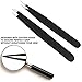 Slant & Pointed Tweezers Set by Rapid Vitality With CASE, Professional, 2-Pack, Stainless Steel, Best For High Precision Daily Beauty Routines, Eyebrows, Ingrown Facial & Nose Hair, Splinters & Ticks
