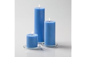Richland® Light Blue Pillar Candles Set of 3