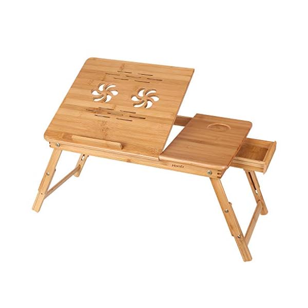Homfa-Bamboo-Laptop-Table-Adjustable-Folding-Radiating-Table-5-Level-Bed-Tray-with-Drawer Homfa Bamboo Laptop Table Adjustable Folding Radiating Table 5 Level Bed Tray with Drawer
