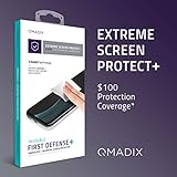 Qmadix Liquid Glass Screen Protector - $100 Screen Replacement Guarantee - Invisible First-Defense+ Liquid Glass Screen Protector for Your Phone or Tablet - Retail Packaging