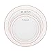 YIROCK GenericABCDEFG 100 Pieces Rose Gold Plastic Plates,HabiLife White Party Plates, Disposable Plastic Plates 50 Dinner Plates 10.2 inch and 50 Salad/Dessert Plates 7.5inch