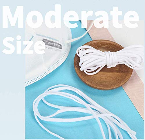 Seahouse 240 Yard Flat Elastic Band Braided Stretch Strap Cord Roll for Sewing and Crafting DIY