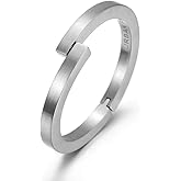 CIUNOFOR Bracelet bangle Large size for Men Polished Finish Cuff Black White Bangle Stainless Steel Metal Bracelet with Simple Twisted Line Design Jewelry Gifts for Women (Silver, Large)