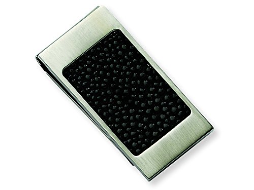 Chisel Stainless Steel Brushed Black IP-plated Money Clip 45