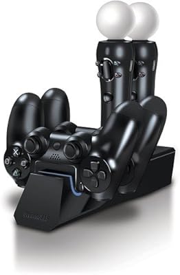 Quad Dock Vr A 4 Port Charging Dock Station For Two Ps4 Psvr Move Motion Controllers Two Ps4 Dualshock 4 Controllers Buy Online At Best Price In Uae Amazon Ae