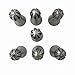 New JJMG Ball Russian Stainless Steel Tips Tulip Sphere Whip Cream Buttercream Icing Piping Nozzles DIY Baking Tools Small Torch for Decoration Cupcake Fondant Cake Pastry (7 pcs Ball Russian tips)